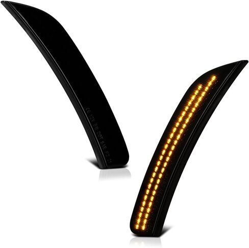 VIPMOTOZ For 2015-2017 كرايسلر 200 دخان عدسة العنبر LED المصد الأمامي DRL الجانب ماركر ضوء الحاجز وقوف السيارات مصباح ، جانب السائق والركاب in Kuwait