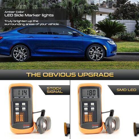 VIPMOTOZ For 2015-2017 كرايسلر 200 دخان عدسة العنبر LED المصد الأمامي DRL الجانب ماركر ضوء الحاجز وقوف السيارات مصباح ، جانب السائق والركاب in Kuwait