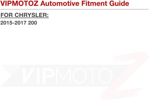 VIPMOTOZ For 2015-2017 كرايسلر 200 دخان عدسة العنبر LED المصد الأمامي DRL الجانب ماركر ضوء الحاجز وقوف السيارات مصباح ، جانب السائق والركاب in Kuwait