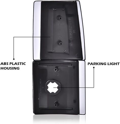 G-PLUS Corner Light Fit 1994-2000 Chevy CK/C10 1500 2500 3500 2WD,(ONLY For Composite Headlights) Signal Side Marker Lamps Smoky Lens Chrome Housing Amber Reflector Bumper Headlamps,faros Assembly in Kuwait