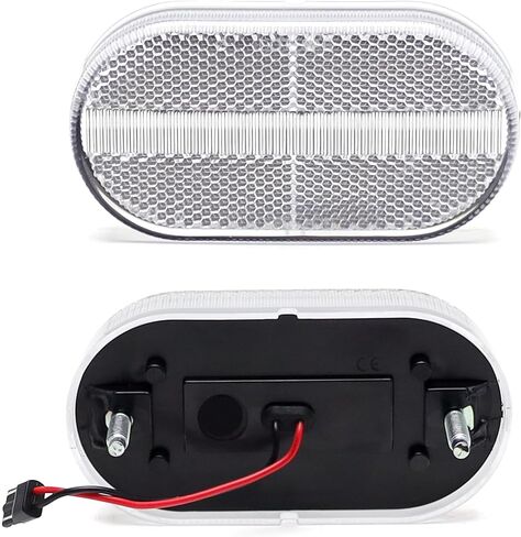 iJDMTOY Semi-Clear Lens 24-SMD Amber Full LED Front Side Marker Light Kit Compatible with Dodge 1992-2002 Viper SR-I SR-II, Replace OEM Amber Front Sidemarkers in Kuwait