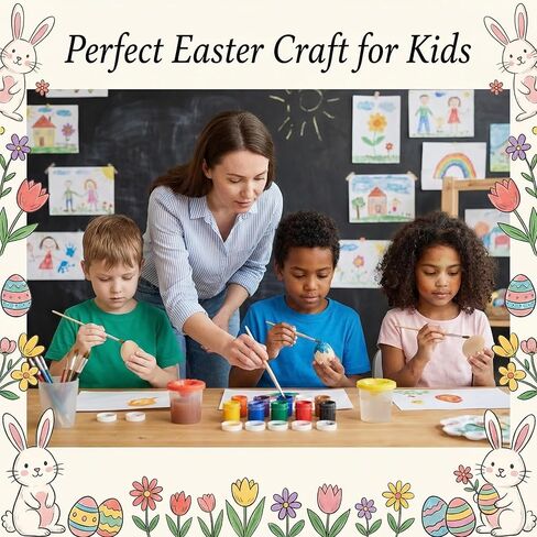 GLEAVI 15pcs Unfinished Wooden Eggs: 3 Sizes Paintable Fake Eggs for Easter Basket Stuffer - DIY Hunt Party Crafts for Table Centerpieces Kitchen Bowl Filler in Kuwait