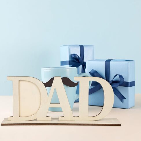 مجموعة إطار صور عيد الأب من COCHIE DIY، إطار صورة خشبي غير مكتمل لطلاء نشاط الحرف الفنية، هدية مصنوعة يدويًا للأب، هدية عيد الأب من الابنة والابن والحفيد (الأب) in Kuwait