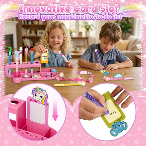Subao DIY Glitter Gel Pens Making Kit,Pen Creator Studio,Make Your Own 10 Sparkly Colorful Pens,Creative Arts and Crafts for Kids,Birthday Xmas Gifts for Girls 5 6 7 8 9 10 11 12 Years Old in Saudi Arabia