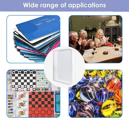 IOUKUKI 4 Pcs Blank Playing Card Cases, Clear Plastic Deck Box Holders for Game Cards & More in Saudi Arabia