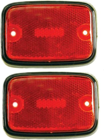 Pirate Mfg Side Marker Lenses, Pair, Red/Black Trim - Compatible with VW Type-2 Bus 1975-1979 in Saudi Arabia