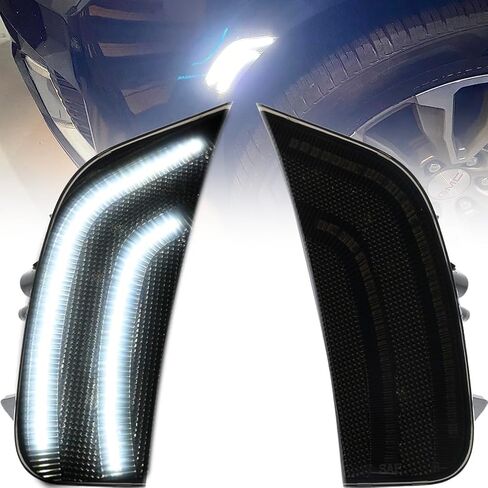 Suburban LED Side Marker Light for 2021 2022 2023 2024 Tahoe Suburban Yukon XL Yukon Denali Cadilla.c Escalade ESV Smoke Lens Amber Front Fender Marker Turn Signal Light Indicator Parking Light in Kuwait