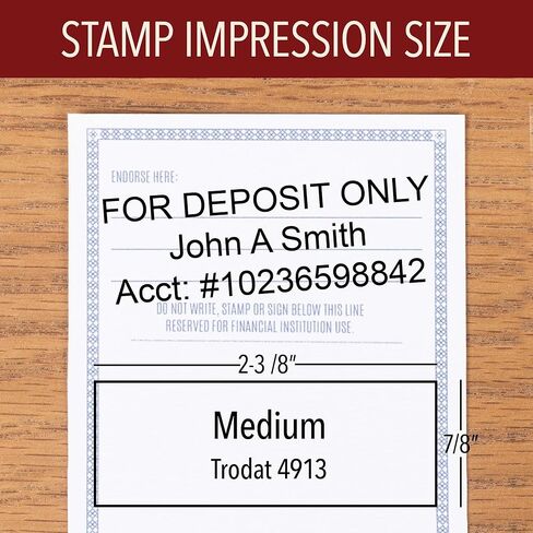 Personalized for Deposit Only Stamp (3 Lines) in Saudi Arabia
