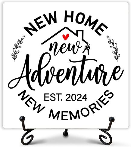 House Warming Gifts New Home New Home New Beginning New Memories Welcome Home Decorations New Home Gift Ideas for Family Couple Home Decor Living Room Bedroom Kitchen Bathroom 5 x 5 Inches-067 in Saudi Arabia