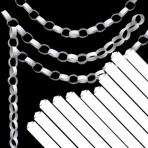 300 Paper Chain Strips for Crafting. No Glue or Tape Needed. Kid Friendly & Family Fun. Yields Over 50 Feet of Paper Chains for Party or Classroom Decorations (Stars and Stripes) in Saudi Arabia