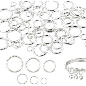 180PCS 925 Sterling Silver Open Jump Rings,3/4/5/6/7/8mm Jewelry Connector Rings for Bracelets Necklaces Earrings DIY Craft Making Supplies in Saudi Arabia