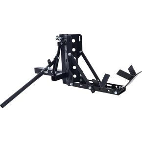 800LBS Motorcycle Trailer Hitch Carrier, 2" Receiver Tow Hauler Mount Rack, Heavy Duty Steel Scooter Carrier, Adjustable Crank Handle, Black in Saudi Arabia