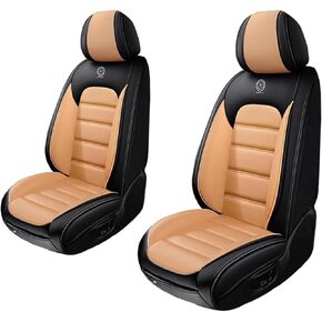 2PCS Seat Covers Fit for Subaru Outback 2000-2026 Leather Car Seat Covers Waterproof Anti-Slip Car Seat Protectors Comfort Automotive Seat Covers with Airbag（Standard,Black+Orange） in Saudi Arabia