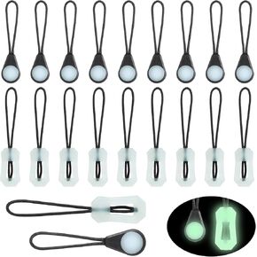 20 Pcs Self Luminous Backpack Zipper Pulls, Glow in the Dark Zipper Pulls Luggage Zippers Pull Head for Outdoor Mountaineering Camping Jackets Handbags in Saudi Arabia