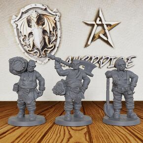 Minis من الراتنج غير المصبوغ للعبة RPG على الطاولة - مجموعة قرية الخيال الشعبية بمقياس 28 مم لأساتذة الزنزانات وهدية RPG - 3 قطع من المنمنمات البشرية المنمنمة لألعاب الطاولة - سكان المدينة الذكور (AS613) in Kuwait