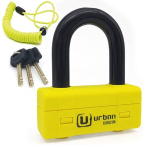 URBAN UR75 Motorcycle Disc Mini U Lock, The Toughest for Maximum Security, SRA Approved, ø18 Hardened Steel Shackle Double Locking, Highly Versatile Chain & Deterrent, Moto Anti Theft Wheel Brake Lock in Kuwait