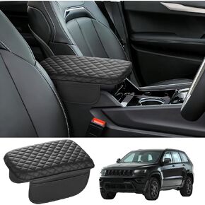 Center Console Cover for Ford Bronco Accessories 2021 2022 2023 2024 2025 2026 2/4-Door with Heightening Leather Car Armrest Cover Cushion Leather Side Pockets Interior Accessories Prevent Scratching in Saudi Arabia
