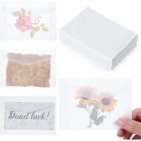 60 Pack Glassine Envelopes, White Translucent Paper Envelopes, 2.7x3.9 in Small Vellum Envelope, Frosted Clear Paper Bag for Seeds Stamps Coins Wedding Invitations, Self Sealing Envelope Seale in Saudi Arabia