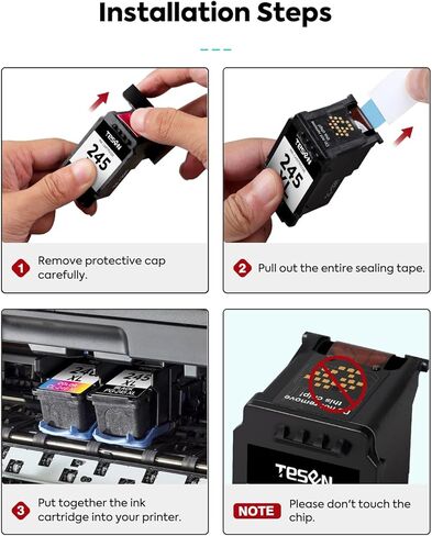 TESEN 245XL 246XL Ink Cartridge Replacement for Canon PG-245XL CL-246XL PG-245 245 246 XL Combo Pack for PIXMA MX490 MG2525 MG2522 MG3022 TS202 MX492 TR4520 TS302 Printer Ink Cartridge (1 Color) in Saudi Arabia