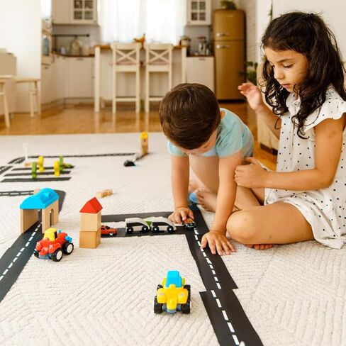 4 Piece Black Road Track Tape 65.6 Feet Long 2 Inches Wide Toy Car Racing Track Decoration Track Finish Line Tape Easy Tear Table Banner Sticker Racing Birthday Party Decor Runner Road Sticker in Saudi Arabia
