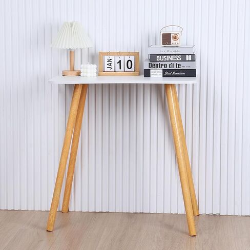Computer Writing Desk, Modern Ergonomic Arc Design Computer Desk, PC Spacious Desktop Study Work Table for Home Office (Wooden Color) in Saudi Arabia
