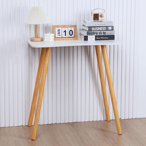 Computer Writing Desk, Modern Ergonomic Arc Design Computer Desk, PC Spacious Desktop Study Work Table for Home Office (Wooden Color) in Saudi Arabia