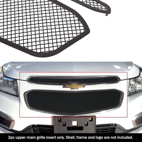 APS متوافق مع Chevy Cruze 2015-2015 الجزء العلوي الرئيسي من الفولاذ المقاوم للصدأ شبكة سوداء شبكية أمامية S18-H24367C in Kuwait