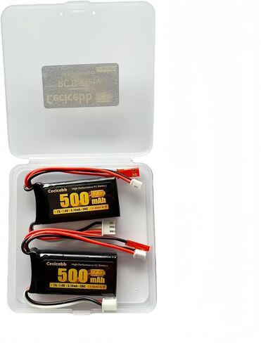 7.4V Lipo Battery 2S 30C 500mAh Rechargeable RC Lipo with JST & PH2.0 Plug for Axial SCX24 RC Car and 1/10, 1/16, 1/18, 1/24 Scale RC Cars Vehicle Trucks 2 Pack SCX24 Small Lipo Battery in Saudi Arabia