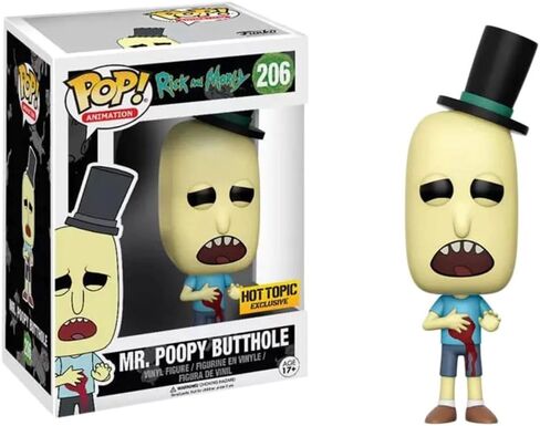 بوب! Funko Animation Rick and Morty Mr. Poopy Butthole #206 (حصريًا لجرح طلق ناري) in Kuwait