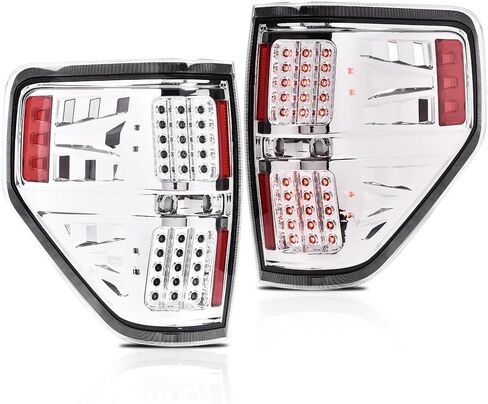 Tail lights Driver Side Tail Light Set Compatible with 2009-2014 Ford F150 Pickup Truck Chrome Left Clear Lens Clear Housing Rear Lamp Assembly Pilotos Traseros Conjunto in Kuwait