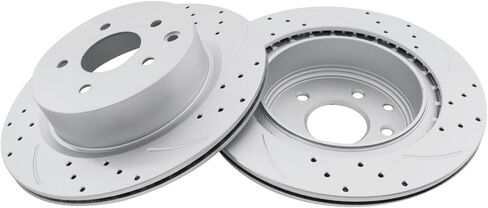 Rear Drilled and Slotted Brake Disc Brake Rotors 31530 12.11 inch / 308 mm Fit for MAXIMA 2009-2014 2016-2019 All Models | 2009 2010 2011 2012 2013 2014 2016 2017 2018 2019 in Saudi Arabia