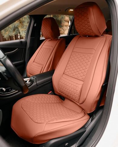 Owleys Seat Covers Set for Nissan Pathfinder Cars - Premium Waterproof Eco Leather - Luxury Finish for SUV, Truck, Sedan - Rear Black in Kuwait