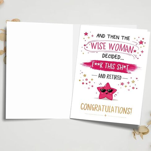 Funny Retirement Card for Women, Happy Retirement Gift Card for Coworker Friend Boss Sister, Humorous Farewell Card, Congratulations Retirement Greeting Card in Saudi Arabia
