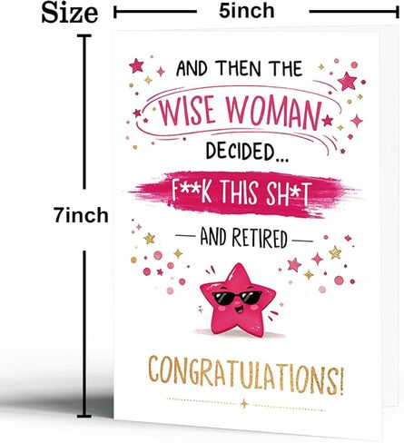 Funny Retirement Card for Women, Happy Retirement Gift Card for Coworker Friend Boss Sister, Humorous Farewell Card, Congratulations Retirement Greeting Card in Saudi Arabia