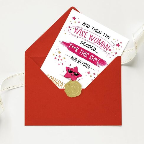 Funny Retirement Card for Women, Happy Retirement Gift Card for Coworker Friend Boss Sister, Humorous Farewell Card, Congratulations Retirement Greeting Card in Saudi Arabia