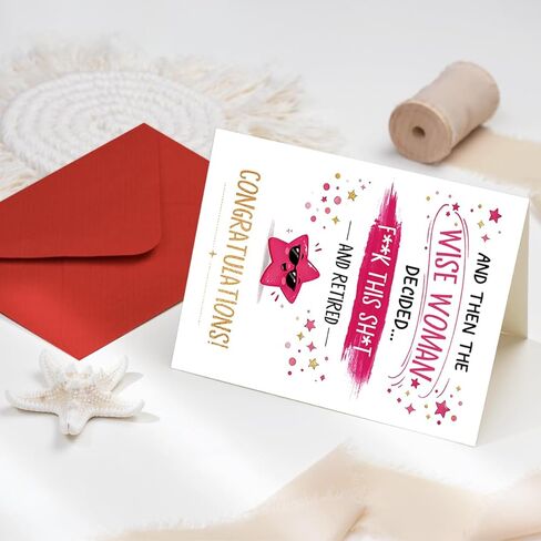 Funny Retirement Card for Women, Happy Retirement Gift Card for Coworker Friend Boss Sister, Humorous Farewell Card, Congratulations Retirement Greeting Card in Saudi Arabia