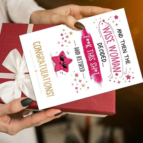 Funny Retirement Card for Women, Happy Retirement Gift Card for Coworker Friend Boss Sister, Humorous Farewell Card, Congratulations Retirement Greeting Card in Saudi Arabia