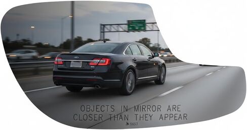 زجاج مرآة الرؤية الجانبية للركاب من Burco 5653، OEM# CG1Z17K707AA/CG1Z17K707AB، يناسب Ford Taurus، Police Interceptor، سيدان الشرطة الخاصة بالخدمة، مناسب للمرايا الساخنة أو غير الساخنة in Kuwait