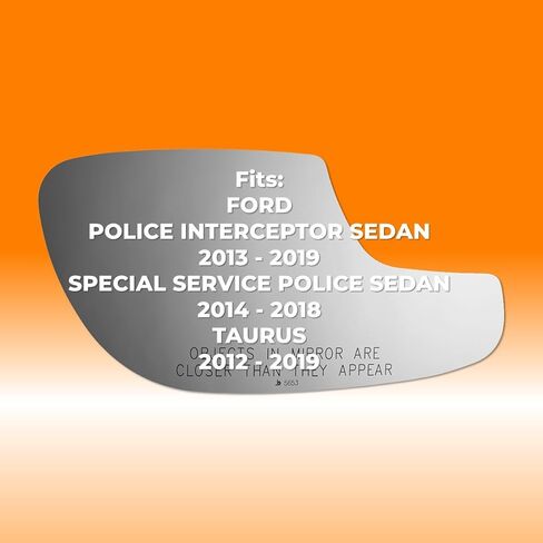 زجاج مرآة الرؤية الجانبية للركاب من Burco 5653، OEM# CG1Z17K707AA/CG1Z17K707AB، يناسب Ford Taurus، Police Interceptor، سيدان الشرطة الخاصة بالخدمة، مناسب للمرايا الساخنة أو غير الساخنة in Kuwait