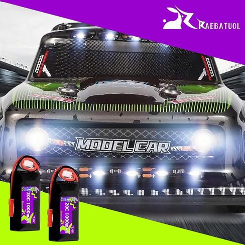 2S 7.4V 1000mAh 20C Battery with JST Plug Compatible with WLToys Mini RC Car K989 K969 K979 K999 P939 P929 1/28 MINI-Q 284131 Toy Speed Racing Truck with Charger in Saudi Arabia