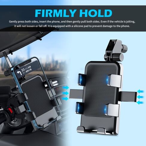 2026 Upgraded Motorcycle Phone Holder Mount with Sunshade,360° Rotatable Motorcycle Phone Mount for Phones Navigation,Handlebar Phones Holder for Motorcycles,ATVs,Scooters in Saudi Arabia