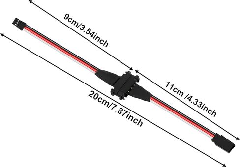 2 قطعة كابل تمديد JR مغناطيسي، 20 سم/7.87 بوصة 3-Pin JR تمديد كابل لنماذج RC السيارات والشاحنات والطائرات بدون طيار والروبوتات in Kuwait