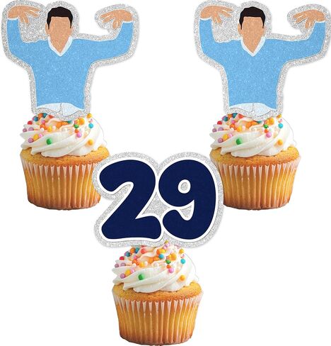 24Pcs Twenty-Nine Birthday Cupcake Toppers - Glitter New Girl 29th Party Decorations I'm 29 Folks, What's Up? Birthday Party Cake Décor For Women in Saudi Arabia