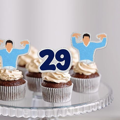 24Pcs Twenty-Nine Birthday Cupcake Toppers - Glitter New Girl 29th Party Decorations I'm 29 Folks, What's Up? Birthday Party Cake Décor For Women in Saudi Arabia