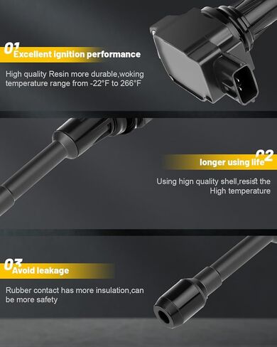 OCPTY Ignition Coils 2014-2019 for INFINITI Q70 5.6L/V8,2017-2019 for Nissan Rogue 2.0L/L4 3-Pins UF549 1 PCS Ignition Coil Pack in Kuwait