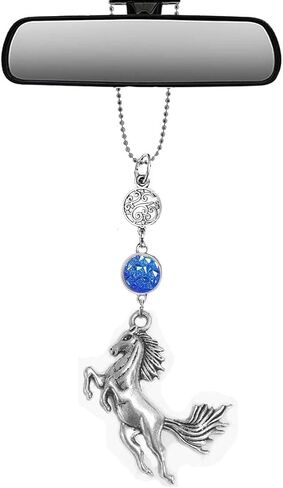 Handmade Bling Assorted Mirror Car Charm Hanger Dream Catcher Ornament with Adjustable Chain (Horse) in Saudi Arabia