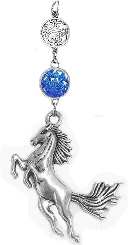 Handmade Bling Assorted Mirror Car Charm Hanger Dream Catcher Ornament with Adjustable Chain (Horse) in Saudi Arabia