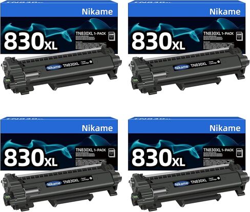 خرطوشة حبر TN830XL ​​متوافقة، عالية الإنتاجية 3500 صفحة، عبوتان بديل حبر TN830 أسود لأخيه HL-L2460DW DCP-L2640DW HL-L2480DW HL-L2400D MFC-L2820DW MFC-L2900DW HL-L2405W in Kuwait