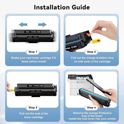 YQSLPBM 218X Toner Cartridges 4Pack Compatible for HP 218A 218X Toner Cartridge with 218X Toner Color LaserJet Pro 3201dw MFP 3301fdw 3301sdw 3301cdw Printer(Black/Cyan/Yellow/Magenta) in Saudi Arabia