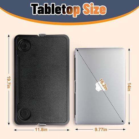 Car Desk for Laptop, Portable Car Table Tray for Front/Rear Passenger Seat, Height Adjustable Laptop Desk for Travel, Work & Eating in Saudi Arabia
